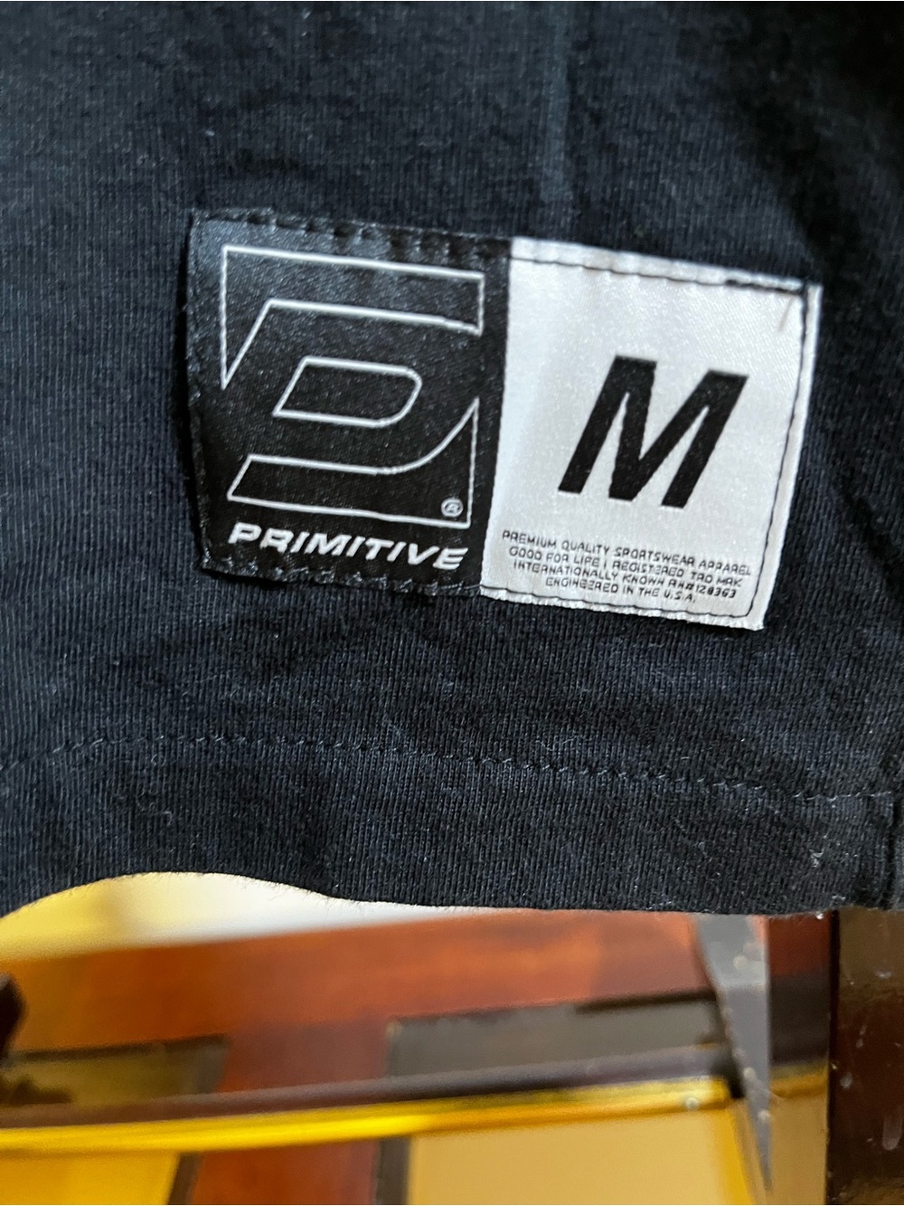 Primitive Black Button-Up Baseball Jersey with White 'P' Logo - Picture 5 of 8